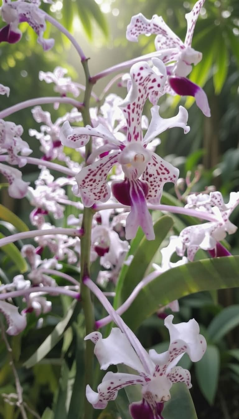 Vanda Tricolor – Orquídea Tropical con Flores Moteadas